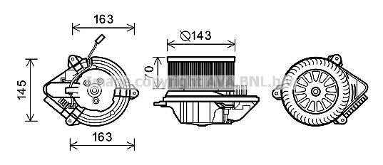 AVA QUALITY COOLING Электродвигатель, вентиляция салона CN7503